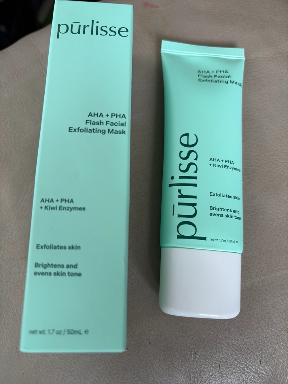 Purlisse AHA + PHA Flash Facial Exfoliating Mask - 50ml.  New Sealed!